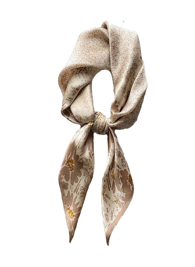 Aufeel 100% Pure Mulberry Silk Square Scarf for Hair-27''x27''- Women Silk Neckerchief Head Wrap Scarf(Fall) - Image 1